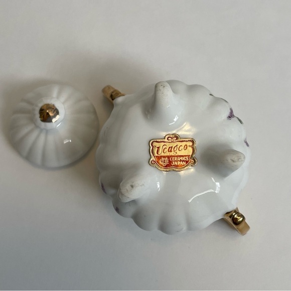 Miniature Ceramics Japan Sugar Dish with Lid - Picture 3 of 8